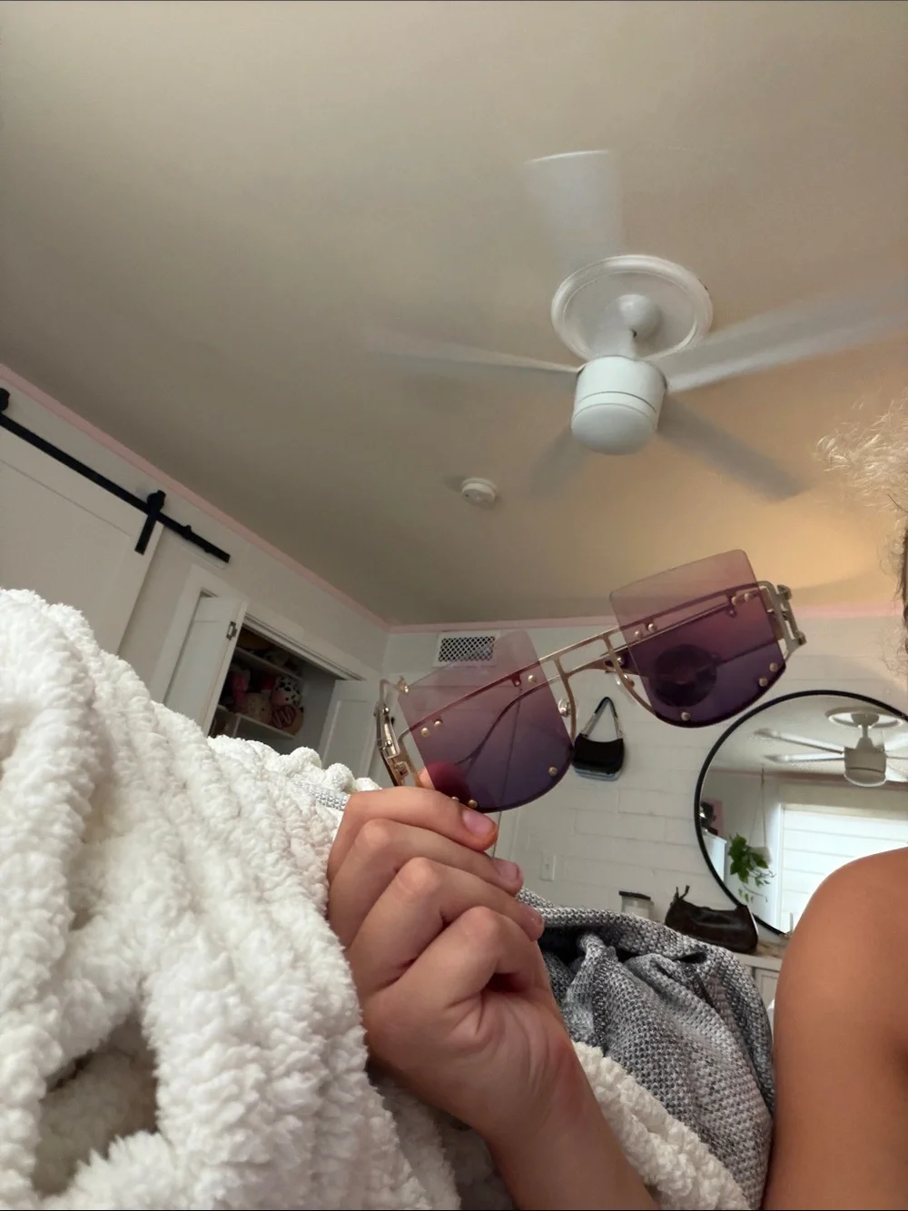 Vintage Purple and Gold Festival Sunglasses